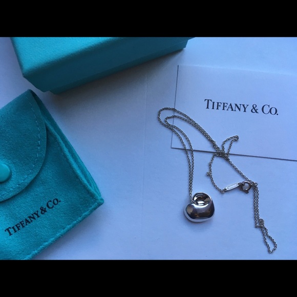 Tiffany Heart Necklace Vintage 16” Sterling Silver - Picture 6 of 7